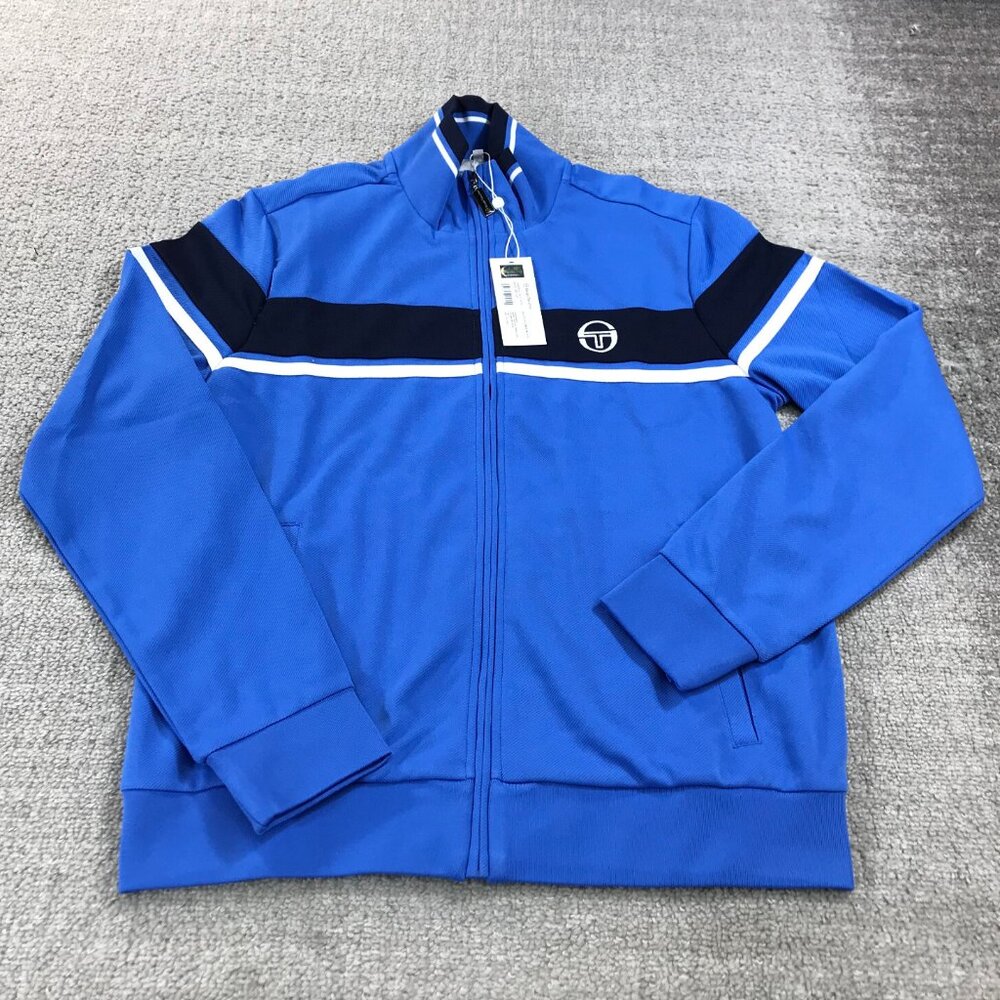 Damarindo Jacket Sergio Tacchini size S Small, Vallarta Blue NEW w/ TAGS UNWORN